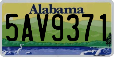 AL license plate 5AV9371