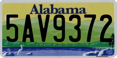 AL license plate 5AV9372