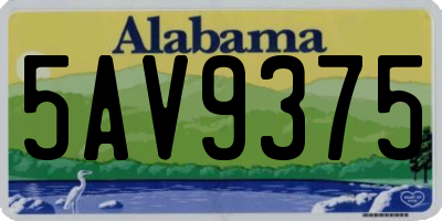 AL license plate 5AV9375