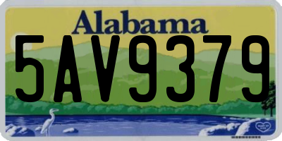 AL license plate 5AV9379
