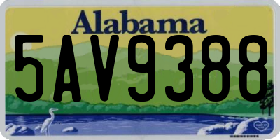 AL license plate 5AV9388