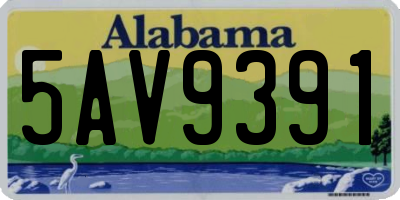 AL license plate 5AV9391