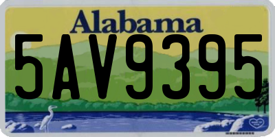 AL license plate 5AV9395
