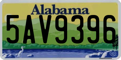 AL license plate 5AV9396