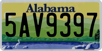AL license plate 5AV9397