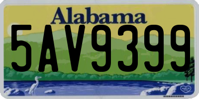 AL license plate 5AV9399