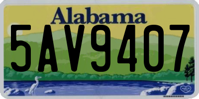 AL license plate 5AV9407