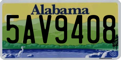 AL license plate 5AV9408