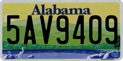 AL license plate 5AV9409