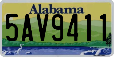 AL license plate 5AV9411