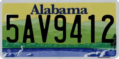 AL license plate 5AV9412