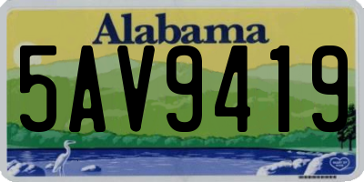 AL license plate 5AV9419