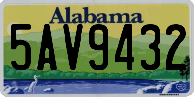 AL license plate 5AV9432