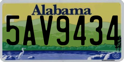 AL license plate 5AV9434