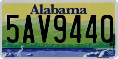 AL license plate 5AV9440