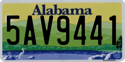 AL license plate 5AV9441