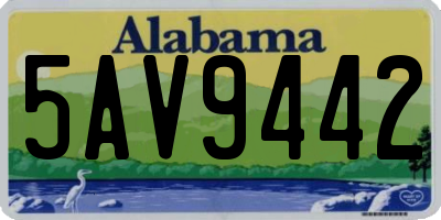 AL license plate 5AV9442