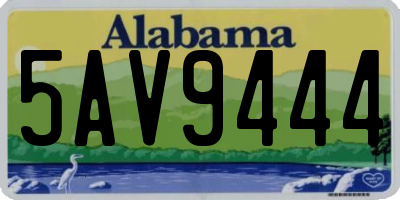 AL license plate 5AV9444