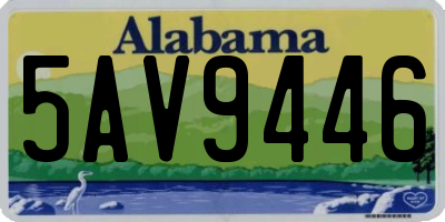 AL license plate 5AV9446