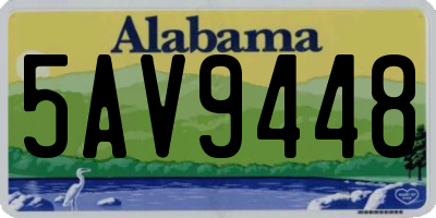 AL license plate 5AV9448