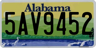AL license plate 5AV9452