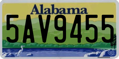 AL license plate 5AV9455
