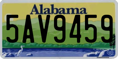 AL license plate 5AV9459