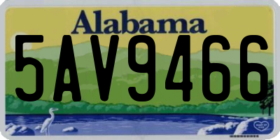 AL license plate 5AV9466