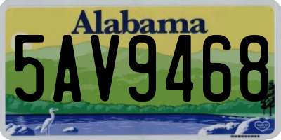 AL license plate 5AV9468
