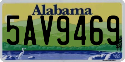 AL license plate 5AV9469
