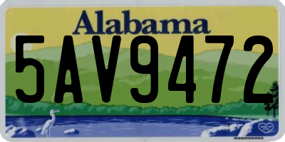AL license plate 5AV9472