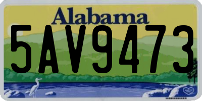 AL license plate 5AV9473