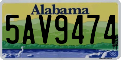 AL license plate 5AV9474