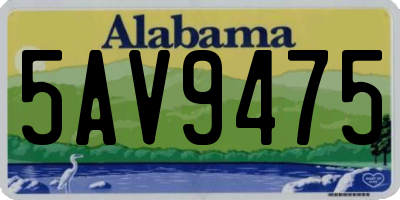 AL license plate 5AV9475