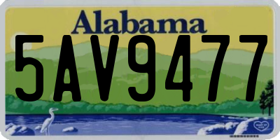 AL license plate 5AV9477