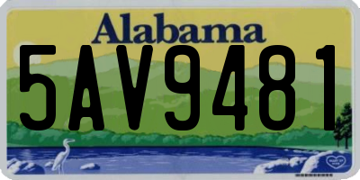 AL license plate 5AV9481