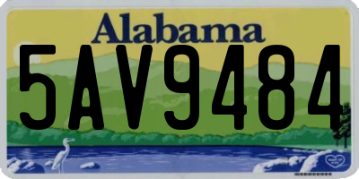 AL license plate 5AV9484