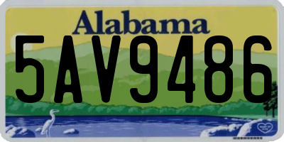 AL license plate 5AV9486