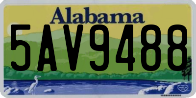 AL license plate 5AV9488