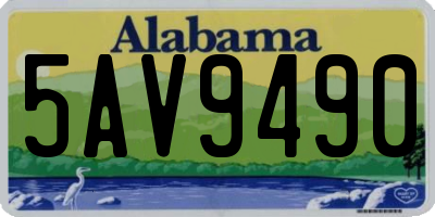 AL license plate 5AV9490