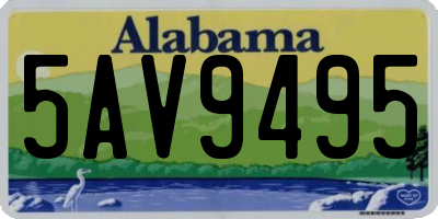 AL license plate 5AV9495