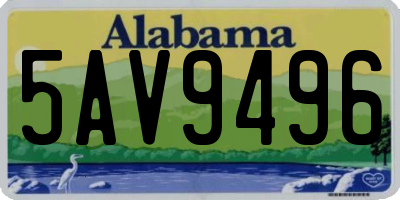 AL license plate 5AV9496
