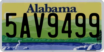 AL license plate 5AV9499