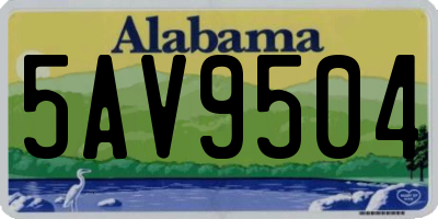 AL license plate 5AV9504