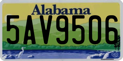 AL license plate 5AV9506