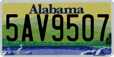 AL license plate 5AV9507