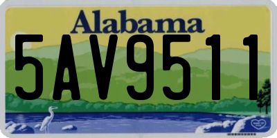 AL license plate 5AV9511