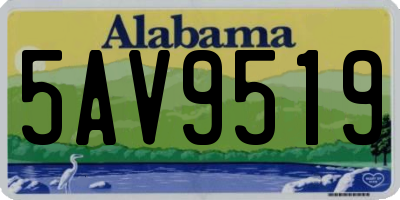 AL license plate 5AV9519