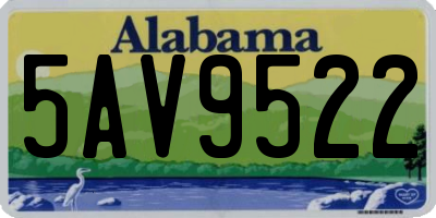 AL license plate 5AV9522