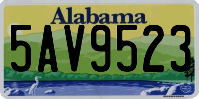 AL license plate 5AV9523